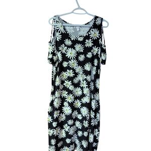 Floral Black Dress‎